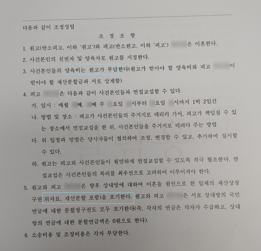 조정이혼 - 조정이혼 실제 사례 5가지